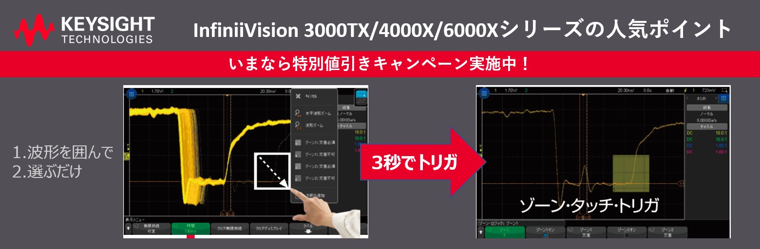【製品情報】InfiniiVision3000TX/4000X/6000Xの人気ポイント